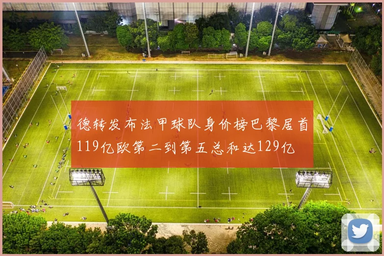 德转发布法甲球队身价榜巴黎居首119亿欧第二到第五总和达129亿